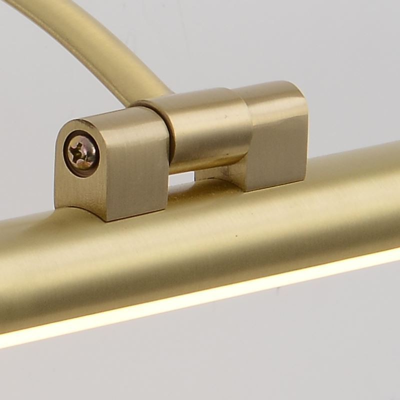 Lámpara de pared de acrílico y latón con luz frontal de espejo nórdico