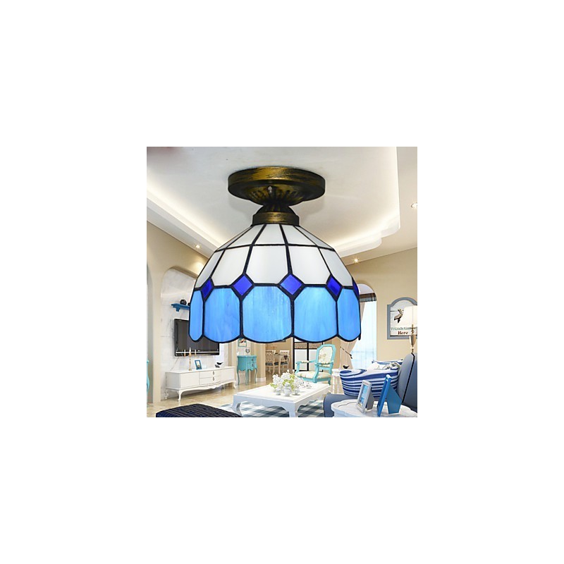Lámpara de techo absorbente con diseño mediterráneo, creativa y con diseño de cúpula absorbente.