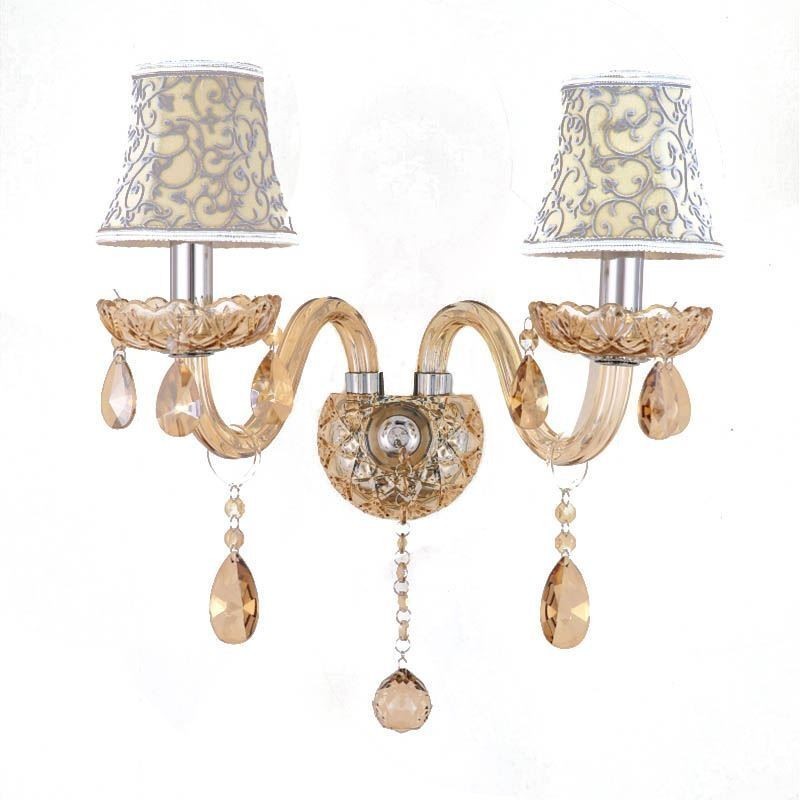 Elegante aplique de cristal de estilo europeo para pared de pasillo