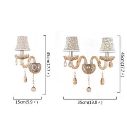 Elegante aplique de cristal de estilo europeo para pared de pasillo