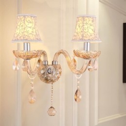 Elegante aplique de cristal de estilo europeo para pared de pasillo