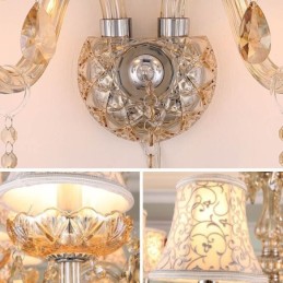 Elegante aplique de cristal de estilo europeo para pared de pasillo