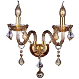 Aplique de cristal europeo elegante de dos luces para escaleras