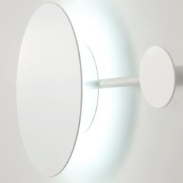 Lámpara de pared moderna circular con gancho negro, iluminación de mesita de noche