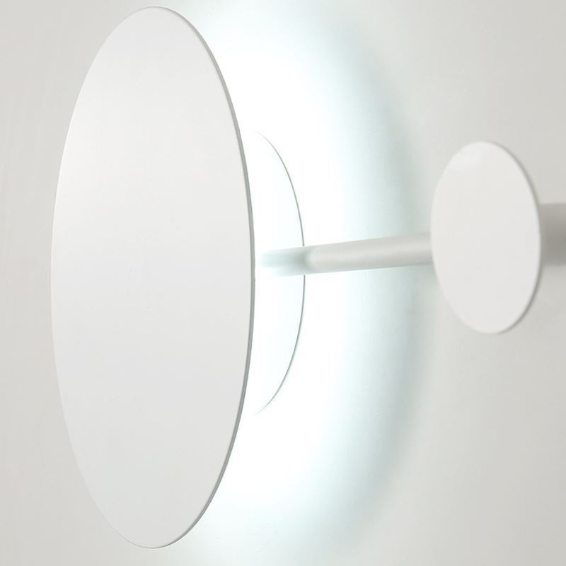 Lámpara de pared moderna circular con gancho negro, iluminación de mesita de noche