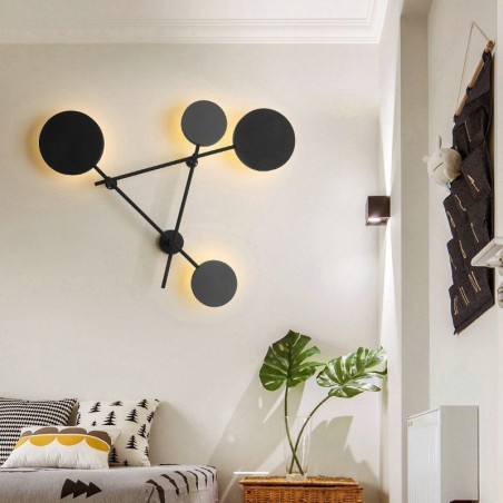 Aplique de pared moderno con forma geométrica de hierro Aplique de pared moderno con forma geométrica de hierro