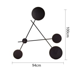 Aplique de pared moderno con forma geométrica de hierro