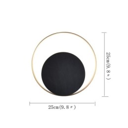 Aplique de pared de estilo moderno, circular, negro, lámpara creativa, iluminación de noche