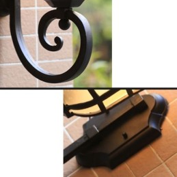 Aplique de pared europeo retro para exteriores, de un solo cabezal, resistente al agua, de vidrio esmerilado.