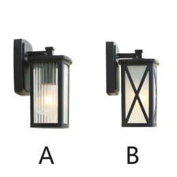 Lámpara de pared de columna cuadrada, moderna y sencilla, para exteriores, resistente al agua, para patio y pasillo.