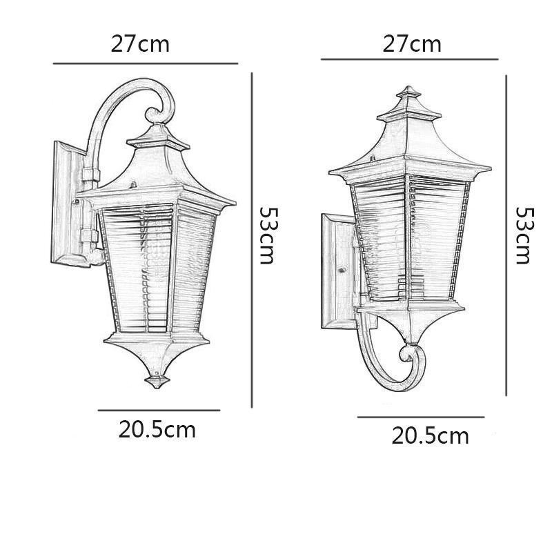 Lámpara de pared moderna para exteriores, impermeable, para cenador, patio, pasillo, jardín y balcón.