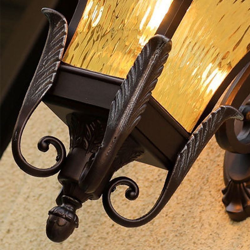 Lámpara de pared de vidrio impermeable de un solo cabezal para exteriores china, para patio y pasillo