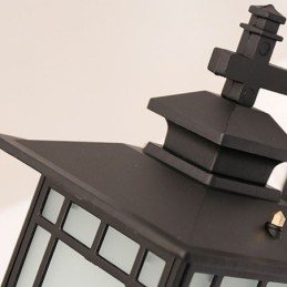 Lámpara de pared estilo chino para exteriores, impermeable, con forma de pabellón, para jardín y balcón.
