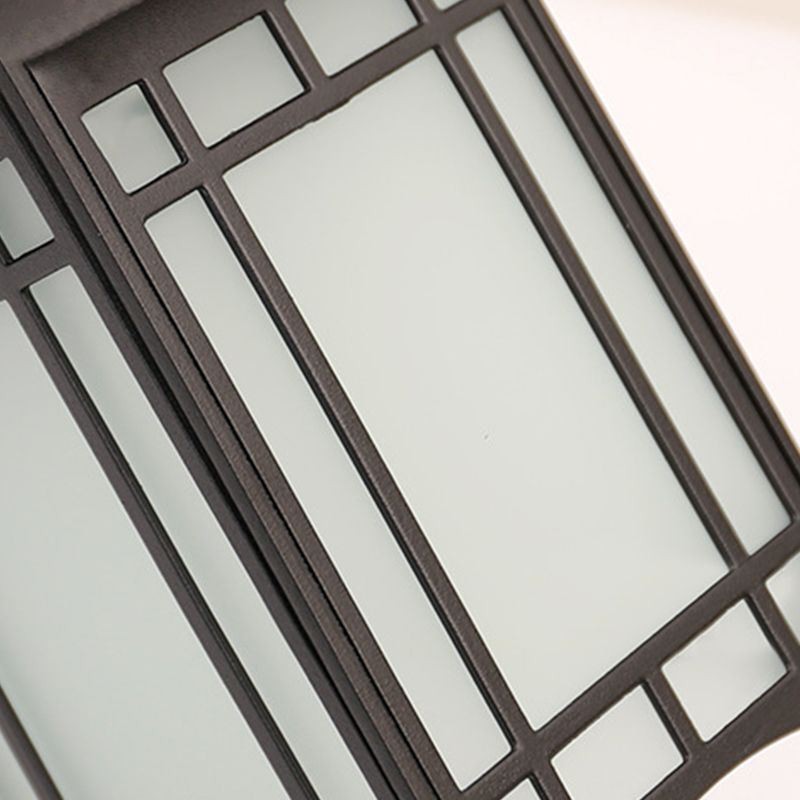 Lámpara de pared estilo chino para exteriores, impermeable, con forma de pabellón, para jardín y balcón.