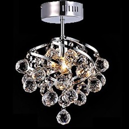 Lámpara colgante de cristal cromado, moderna, contemporánea, tradicional, clásica, campestre