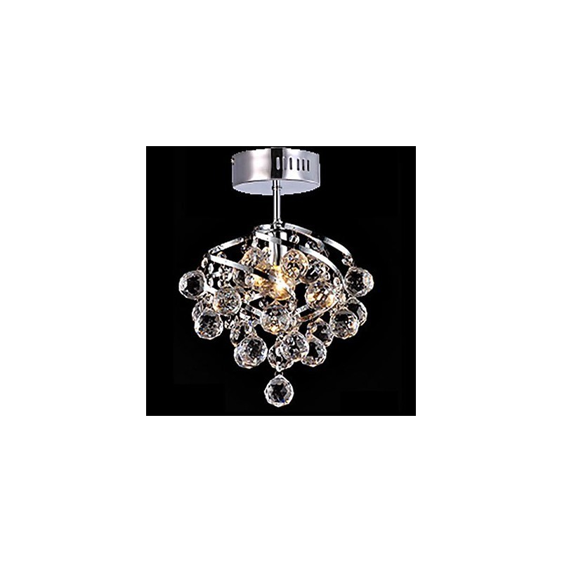 Lámpara colgante de cristal cromado, moderna, contemporánea, tradicional, clásica, campestre