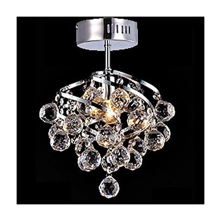 Lámpara colgante de cristal cromado, moderna, contemporánea, tradicional, clásica, campestre Lámpara colgante de cristal cromado, moderna, contemporánea, tradicional, clásica, campestre