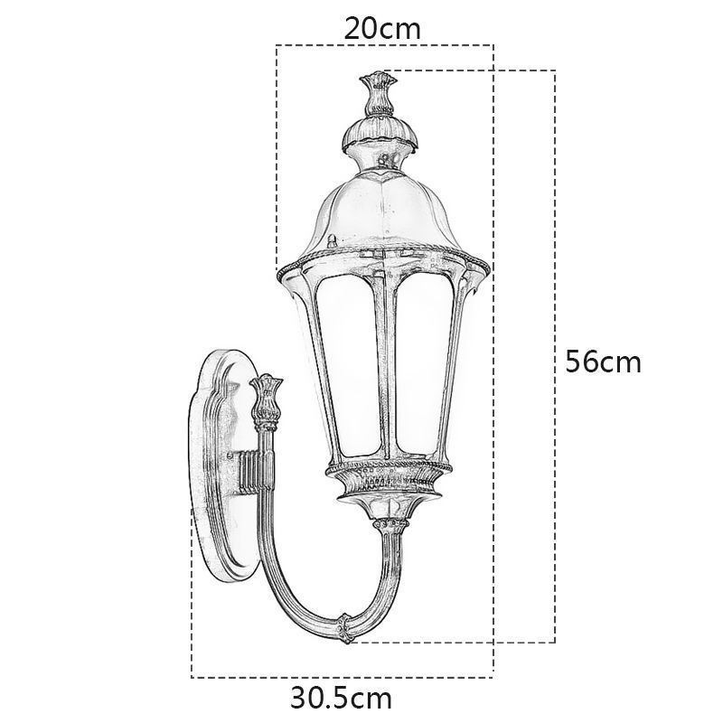 Lámpara de pared moderna y sencilla para exteriores, resistente al agua, con diseño de flor de ciruelo, para patio, pasillo y jardín.