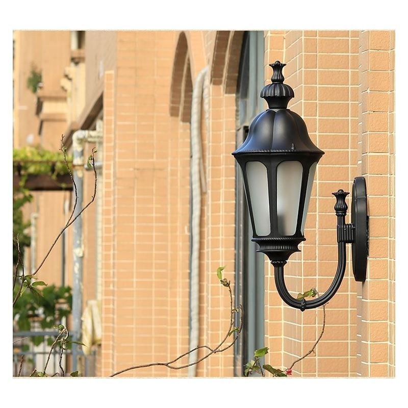 Lámpara de pared moderna y sencilla para exteriores, resistente al agua, con diseño de flor de ciruelo, para patio, pasillo y jardín.