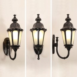 Lámpara de pared moderna y sencilla para exteriores, resistente al agua, con diseño de flor de ciruelo, para patio, pasillo y jardín.