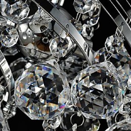 Lámpara colgante de cristal cromado, moderna, contemporánea, tradicional, clásica, campestre
