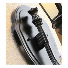Lámpara de pared moderna y sencilla para exteriores, resistente al agua, con diseño de flor de ciruelo, para patio, pasillo y jardín.