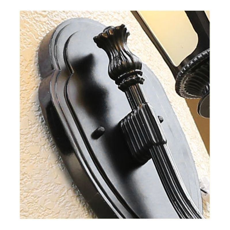 Lámpara de pared moderna y sencilla para exteriores, resistente al agua, con diseño de flor de ciruelo, para patio, pasillo y jardín.