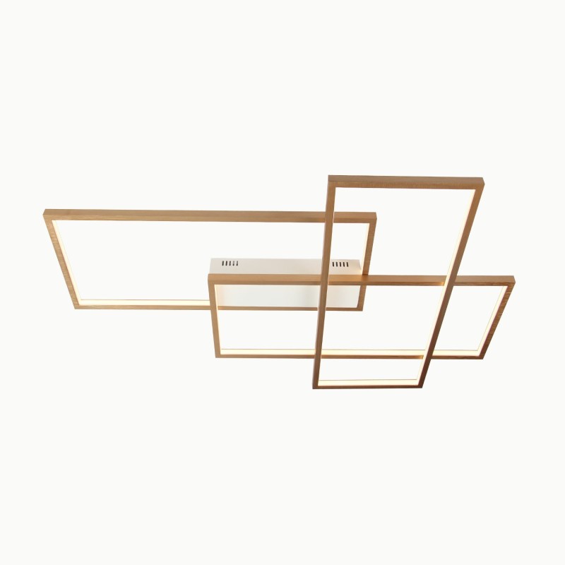 Lámpara de techo empotrada de aluminio, moderna y contemporánea, con atenuador remoto para sala de estar y dormitorio (también se puede usar como aplique de pared).