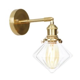 Lámpara de pared moderna con pantalla de cristal
