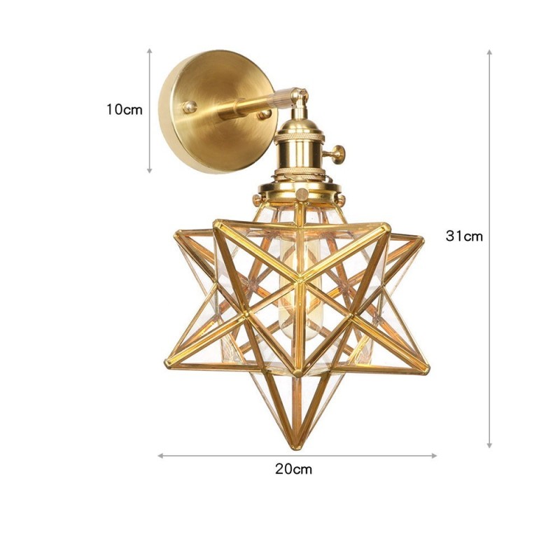 Lámpara de pared moderna con pantalla de cristal
