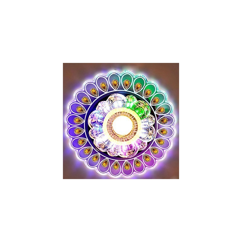 Lámpara de techo de cristal SMD de 3 W, tubo de luz creativo, luz de cúpula de colores vibrantes.