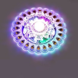 Lámpara de techo de cristal SMD de 3 W, tubo de luz creativo, luz de cúpula de colores vibrantes.