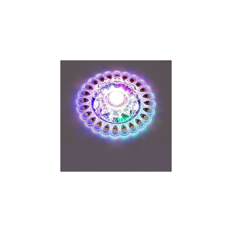 Lámpara de techo de cristal SMD de 3 W, tubo de luz creativo, luz de cúpula de colores vibrantes.