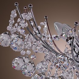 Lujosa lámpara colgante de cristal con 6 luces