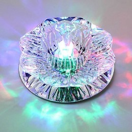 Lámpara de techo de cristal SMD de 3 W, tubo de luz creativo, luz de cúpula de colores vibrantes.