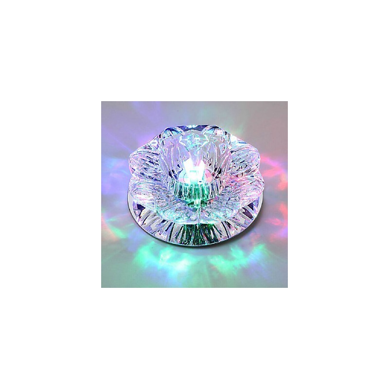 Lámpara de techo de cristal SMD de 3 W, tubo de luz creativo, luz de cúpula de colores vibrantes.