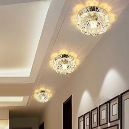 Lámpara de techo de cristal SMD de 3 W, tubo de luz creativo, luz de cúpula de colores vibrantes.