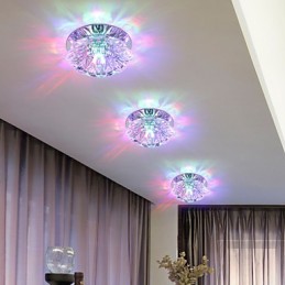 Lámpara de techo de cristal SMD de 3 W, tubo de luz creativo, luz de cúpula de colores vibrantes.