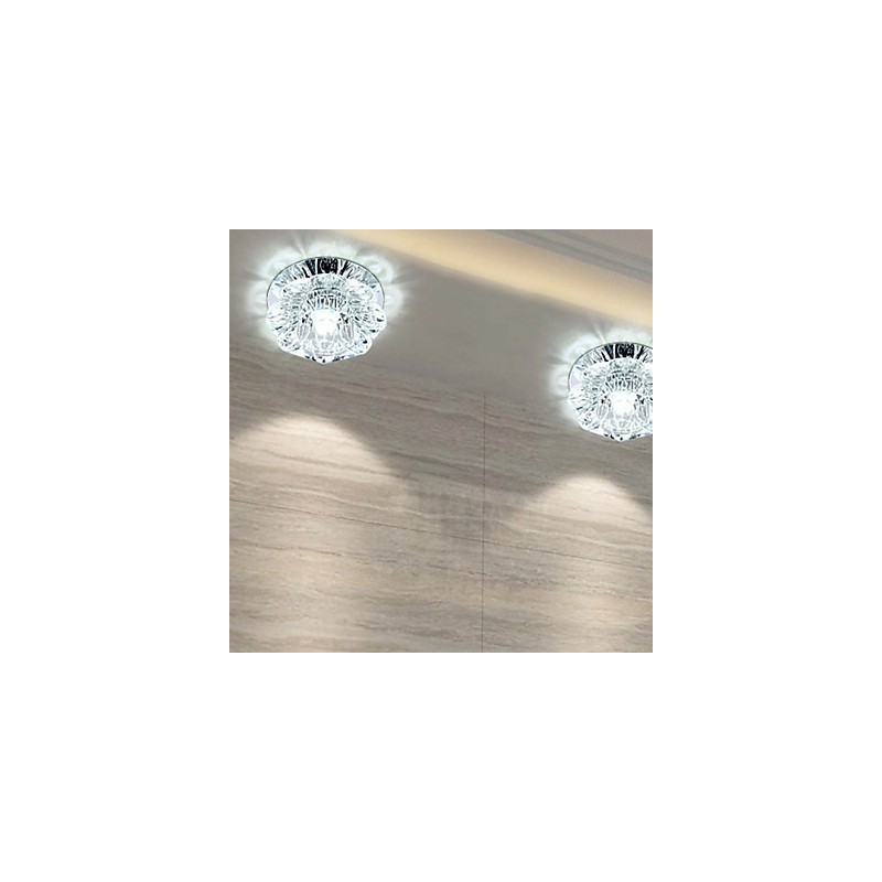 Lámpara de techo de cristal SMD de 3 W, tubo de luz creativo, luz de cúpula de colores vibrantes.