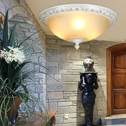 Lámpara empotrada de metal cromado retro