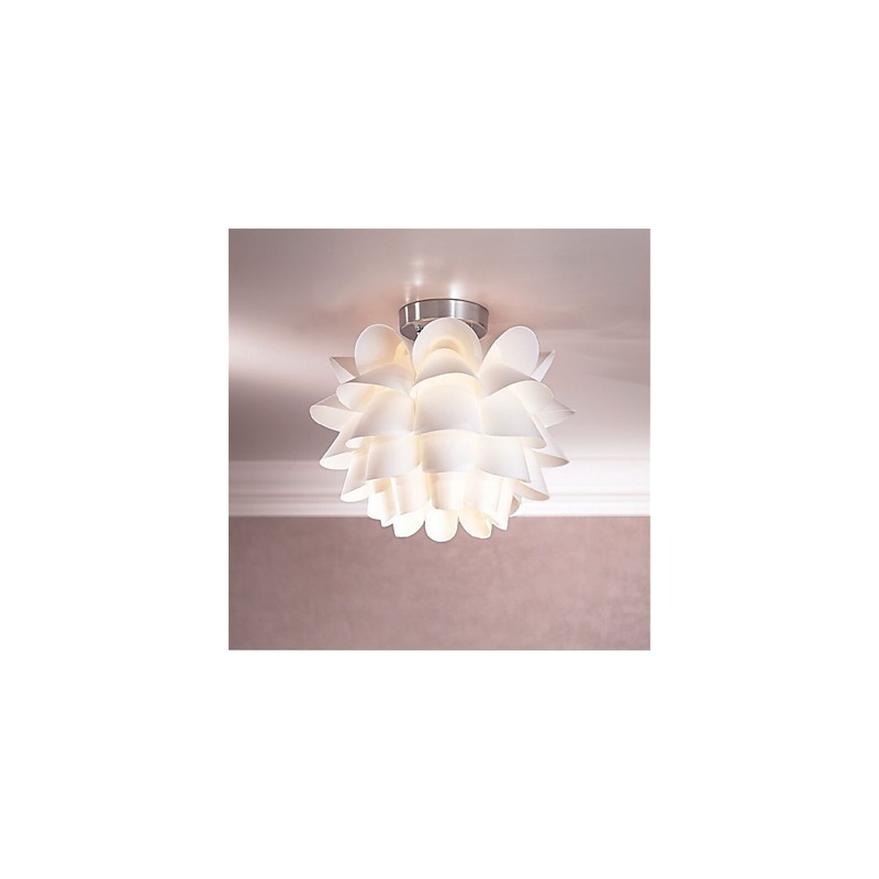 Lámpara colgante de techo con diseño de flor blanca, 1 luz