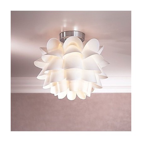 Lámpara colgante de techo con diseño de flor blanca, 1 luz Lámpara colgante de techo con diseño de flor blanca, 1 luz
