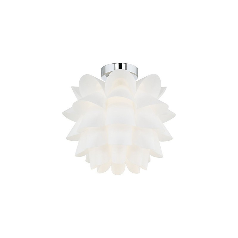 Lámpara colgante de techo con diseño de flor blanca, 1 luz