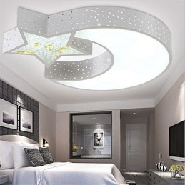 Lámpara empotrada moderna de metal con diseño de estrellas y lunas