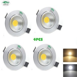 Lámpara de techo COB de 3 W y 300 lm, luz blanca cálida, 4 unidades