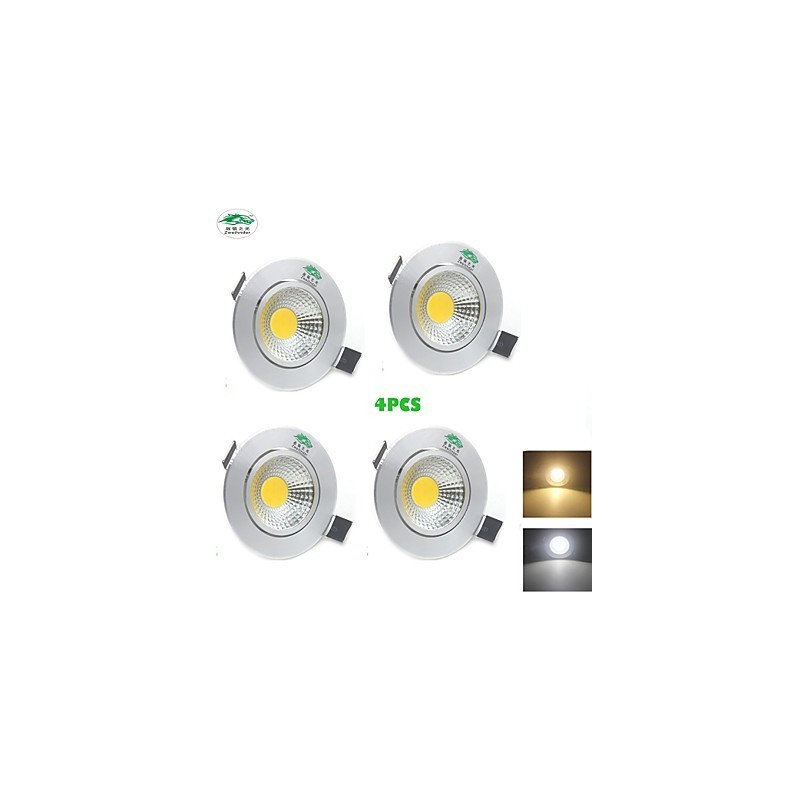 Lámpara de techo COB de 3 W y 300 lm, luz blanca cálida, 4 unidades