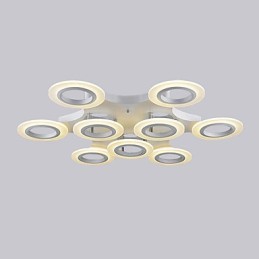 Lámpara colgante circular de color blanco cálido y muy vendida para centros comerciales.