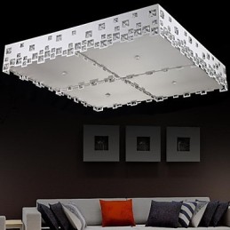 Lámpara de techo de cristal moderna y contemporánea de metal