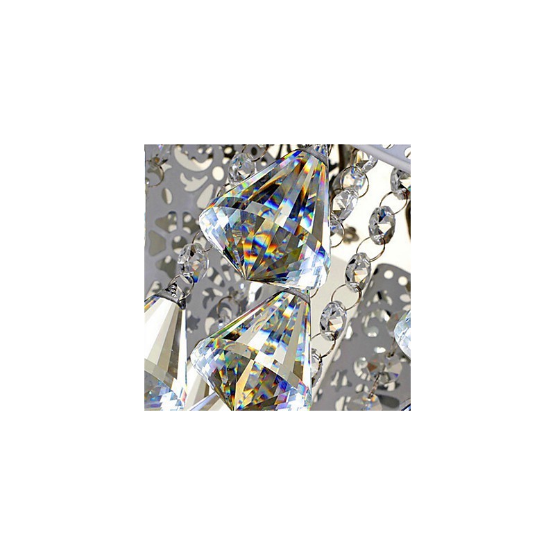 Lámpara de techo de cristal moderna y contemporánea de metal