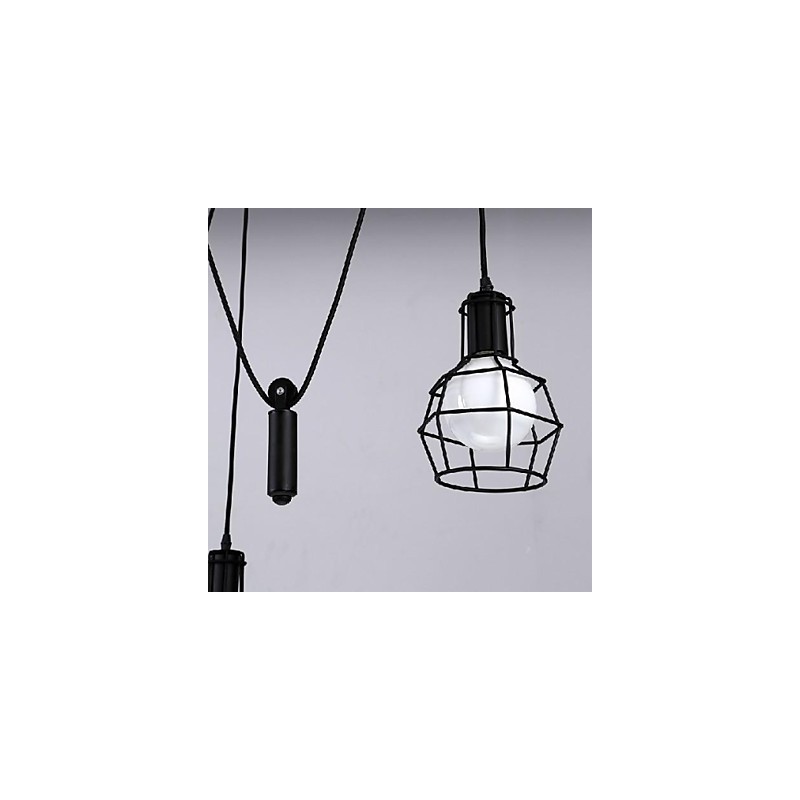 Lámpara colgante de metal con pintura estilo campestre, estilo retro, clásica, tradicional, para comedor